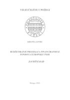 prikaz prve stranice dokumenta BUDŽETIRANJE PROJEKATA FINANCIRANIH IZ FONDOVA EUROPSKE UNIJE