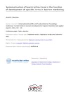 prikaz prve stranice dokumenta Systematization of tourist attractions in the function of development of specific forms in tourism marketing