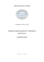 prikaz prve stranice dokumenta PROBLEM NEZAPOSLENOSTI U REPUBLICI HRVATSKOJ