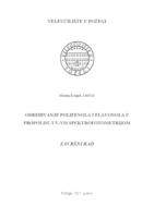 prikaz prve stranice dokumenta ODREĐIVANJE POLIFENOLA I FLAVONOLA U PROPOLISU UV-VIS SPEKTROFOTOMETRIJOM