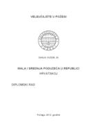 prikaz prve stranice dokumenta MALA I SREDNJA PODUZEĆA U REPUBLICI HRVATSKOJ