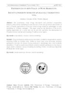 prikaz prve stranice dokumenta EXPERIENCES OF APPS USAGE IN WINE MARKETING