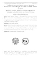 prikaz prve stranice dokumenta ZAŠTITA I ČUVANJE ARHIVSKOG GRADIVA U POŽEGI NA PRIMJERU OSTAVŠTINE PROF. DR. JOSIPA BUTURCA